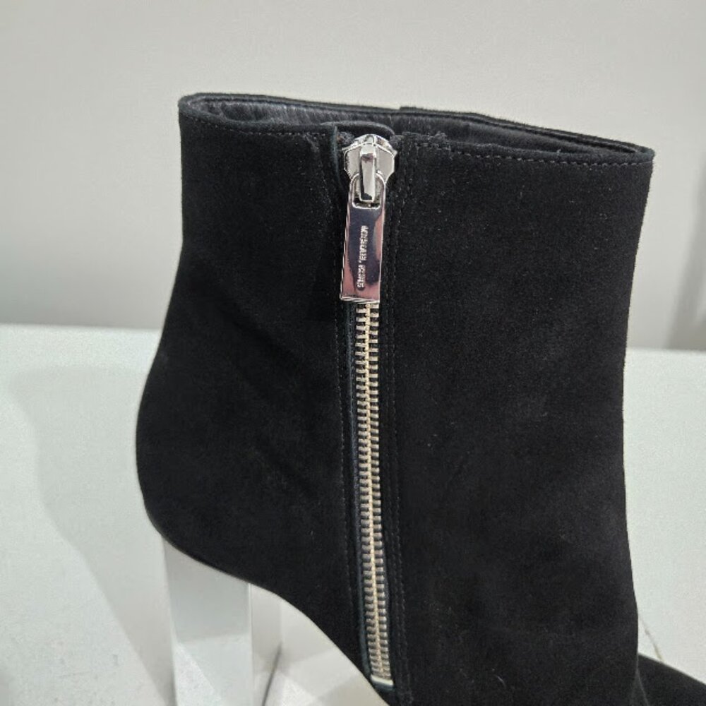 Michael Kors Black Suede Petra Ankle Boots Booties Sz 9M Pave Bling Formal Hoco - Picture 3 of 15